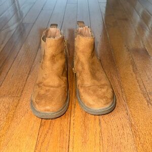 Old Navy Kids Brown Suede Side-Zip Ankle Boots